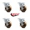 Service Caster 4 Inch High Temp Phenolic Wheel Swivel Top Plate Caster Set with Brake SCC SCC-20S414-PHSHT-TLB-4 - alternate 6